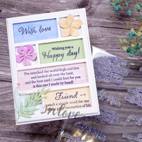 Inlovearts Wish Words Clear Stamps