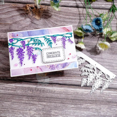 Inlovearts Wisteria Flowers Border Cutting Dies