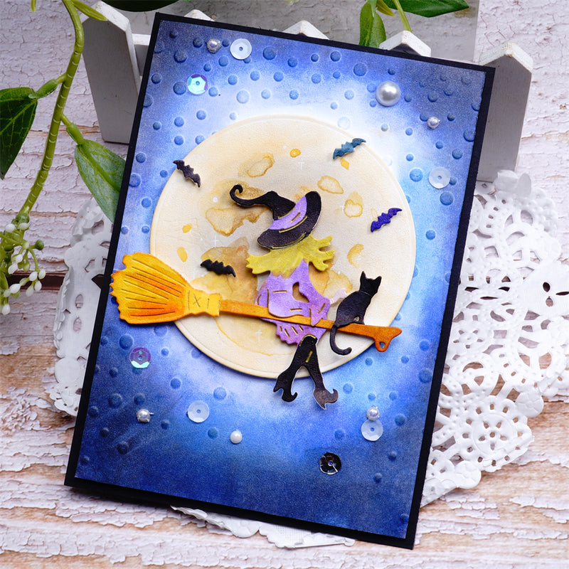 Inlovearts Witch on the Boom Cutting Dies
