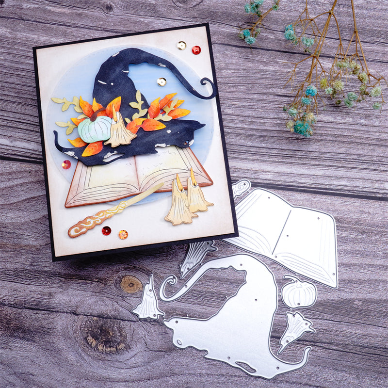 Inlovearts Wizard Hat and Book Cutting Dies