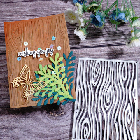 Inlovearts Wood Pattern Background Board Cutting Dies