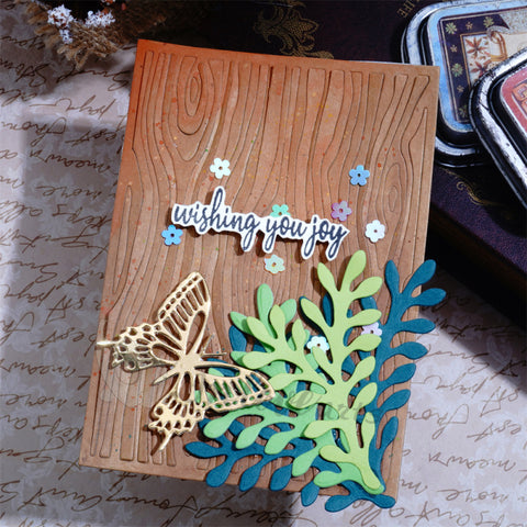 Inlovearts Wood Pattern Background Board Cutting Dies