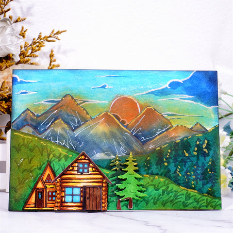 Inlovearts Wooden House Cutting Dies