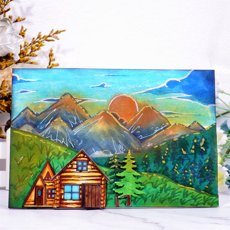 Inlovearts Wooden House Cutting Dies