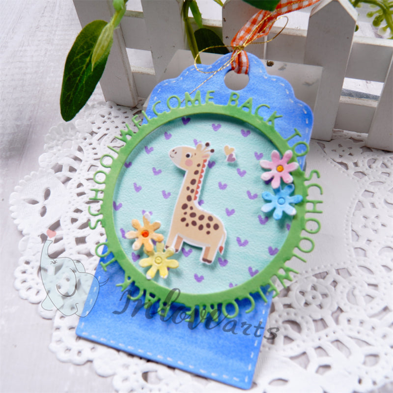 Inlovearts Word Round Frame Cutting Dies