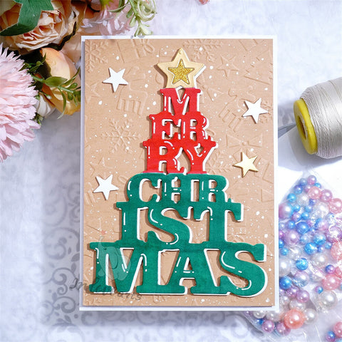 Inlovearts Word in Christmas Tree Shaped Cutting Dies