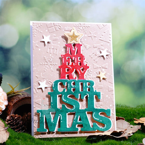 Inlovearts Word in Christmas Tree Shaped Cutting Dies