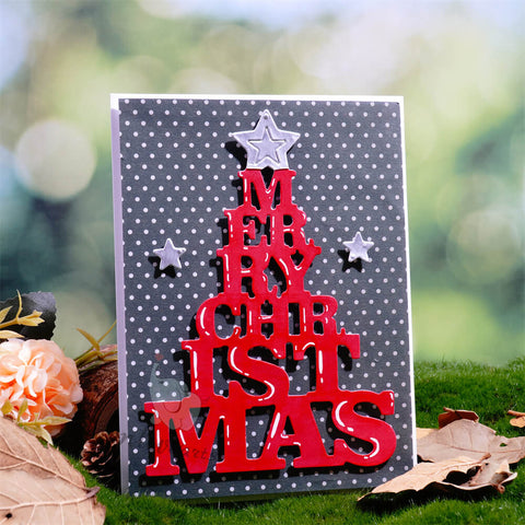 Inlovearts Word in Christmas Tree Shaped Cutting Dies