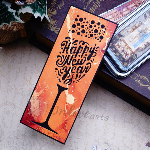 Inlovearts Words in Shape of Champagne Glass Cutting Dies