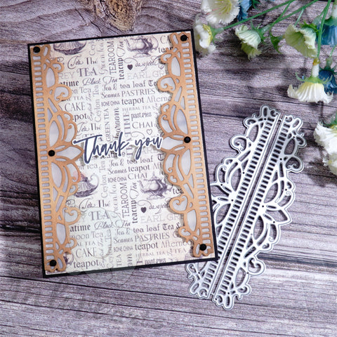 Inlovearts 2pcs Lace Border Cutting Dies