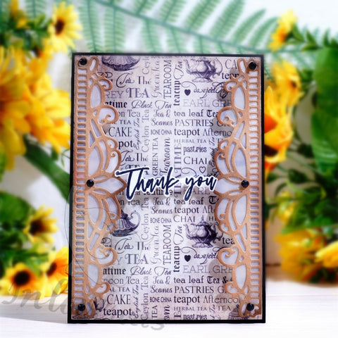 Inlovearts 2pcs Lace Border Cutting Dies