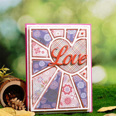Inlovearts Combination of Heart and Lines Background Cutting Dies