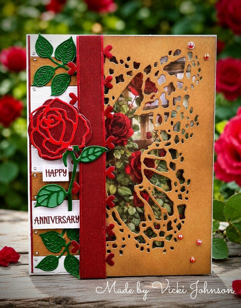 Inlovearts Butterfly Wing Rectangle Frame Cutting Dies