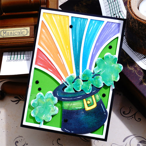 Inlovearts "Four-leaf clover, Hat, Rainbow" Background Board Cutting Dies