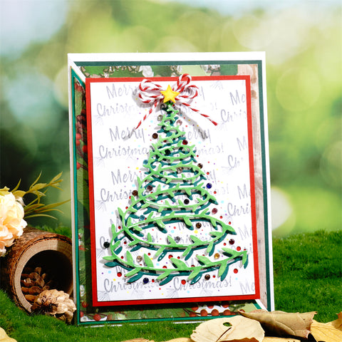 Inlovearts Ivy Christmas Tree Cutting Dies