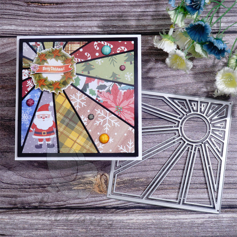 Inlovearts Square Background Board with Hollow Circle Cutting Dies