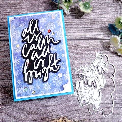 Inlovearts "all is calm and all is bright" Cutting Dies