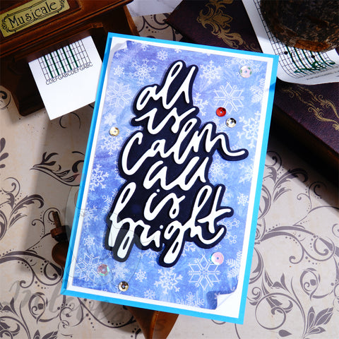 Inlovearts "all is calm and all is bright" Cutting Dies