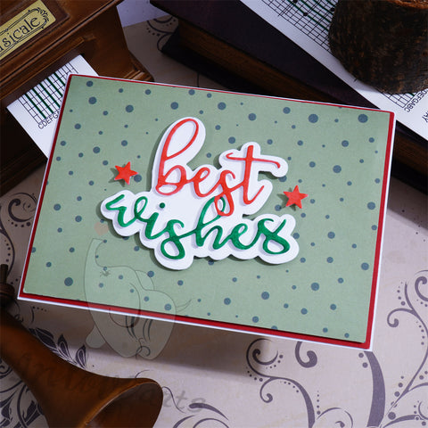 Inlovearts "best wishes" Cutting Dies