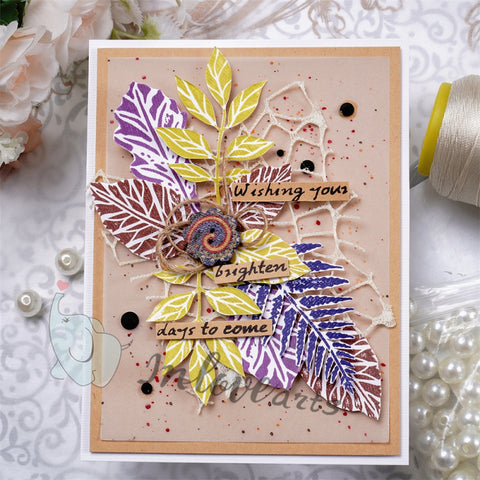 Inloveartshop Hand Account Transparent Seal Branches and Leaves Stamps