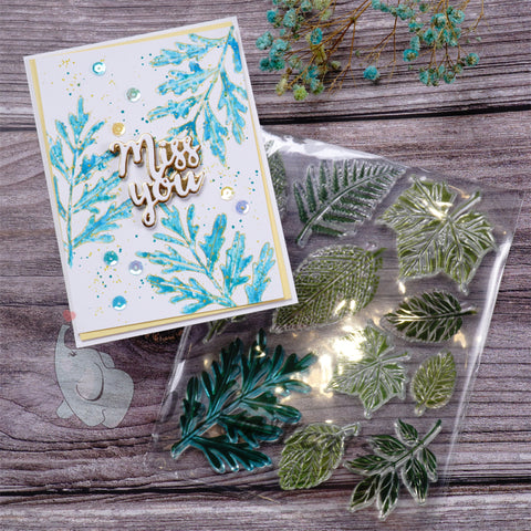 Inloveartshop Hand Account Transparent Seal Branches and Leaves Stamps
