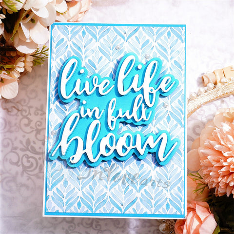 Inlovearts "live life is full bloom" Word Cutting Dies