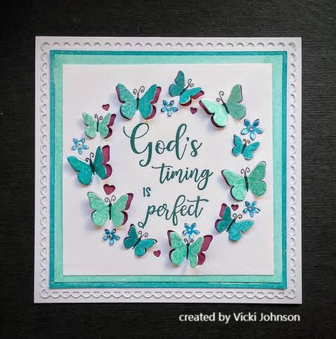 Inlovearts Butterfly Round Border Cutting Dies