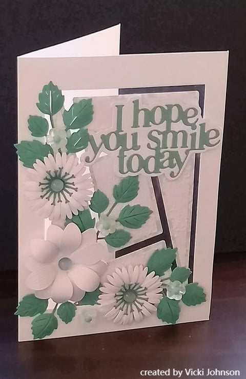 Inlovearts Geometric Hollow Rectangular Background Board Cutting Dies