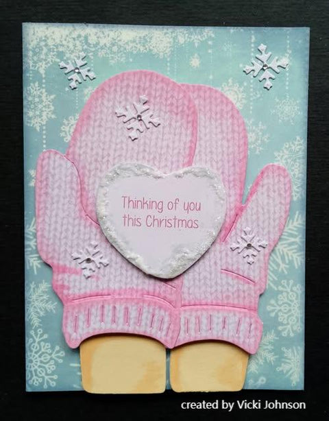 Inlovearts Snow Heart in Hand Cutting Dies