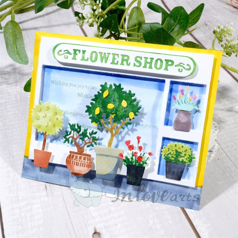 Inlovearts Flower Shop Cutting Dies