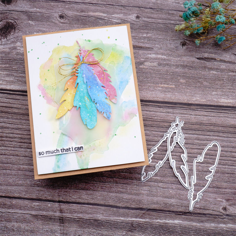 Inlovearts Hanging Feathers Cutting Dies