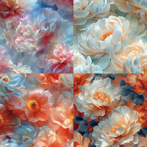 Inlovearts 24PCS 6" Blossom Hues Scrapbook & Cardstock Paper