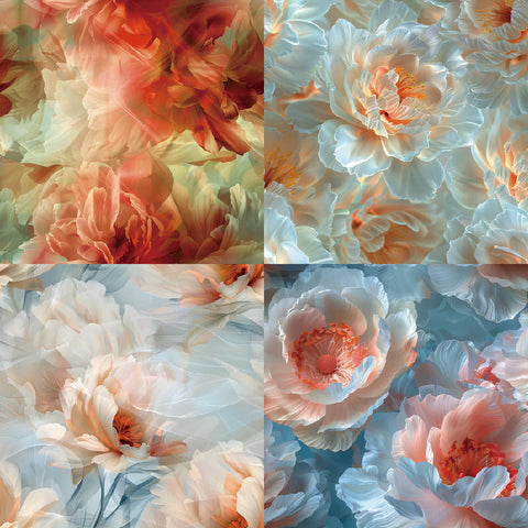 Inlovearts 24PCS 6" Blossom Hues Scrapbook & Cardstock Paper