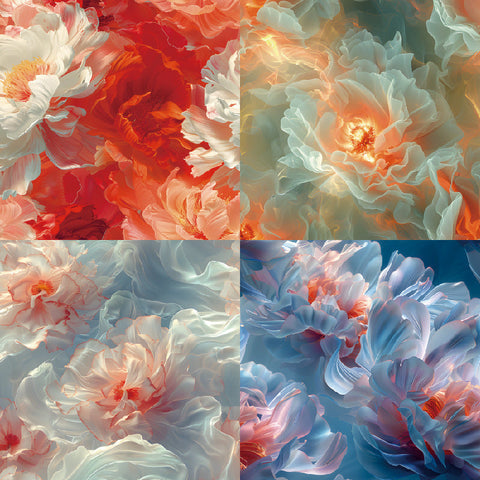 Inlovearts 24PCS 6" Blossom Hues Scrapbook & Cardstock Paper