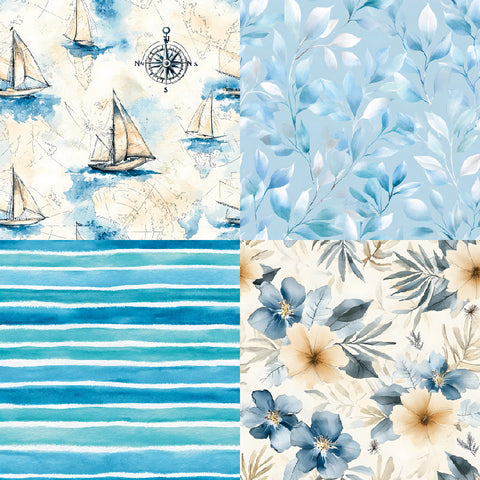 Inlovearts 24PCS 6" Breeze Scrapbook & Cardstock Paper