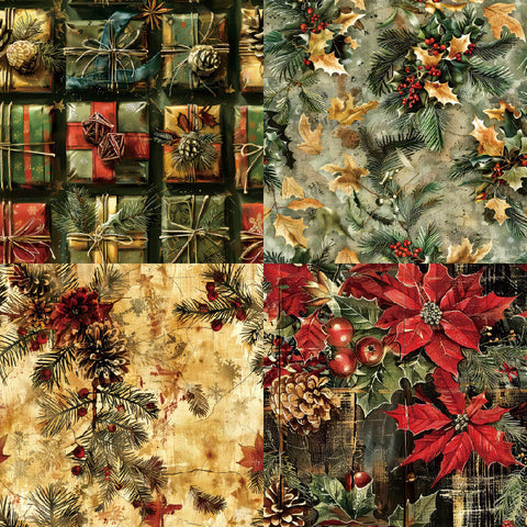 Inlovearts 24PCS 6" Gleam Scrapbook & Cardstock Paper