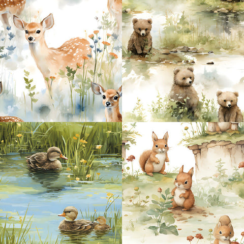 Inlovearts 24PCS 6" Zoetic Scrapbook & Cardstock Paper