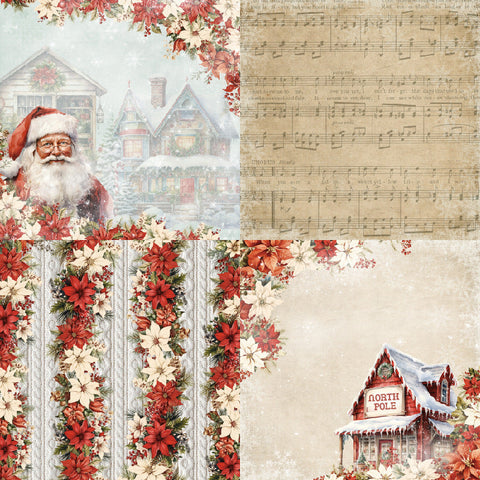 Inlovearts 24PCS 6" Wintry Scrapbook & Cardstock Paper