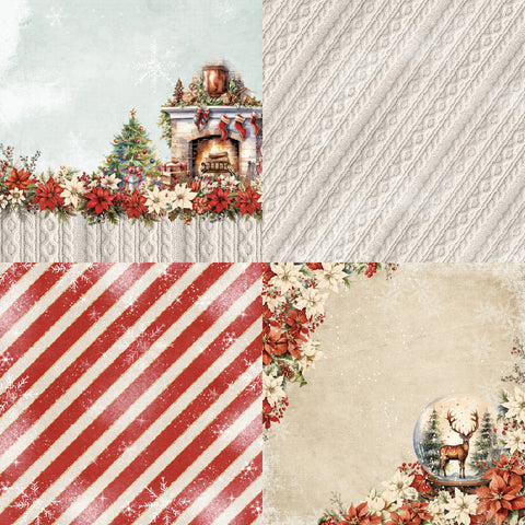 Inlovearts 24PCS 6" Wintry Scrapbook & Cardstock Paper