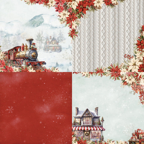 Inlovearts 24PCS 6" Wintry Scrapbook & Cardstock Paper
