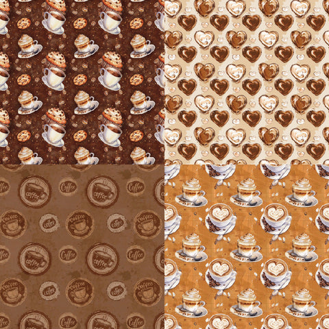 Inlovearts 24PCS 6" Mocha Stories Scrapbook & Cardstock Paper (Copy)