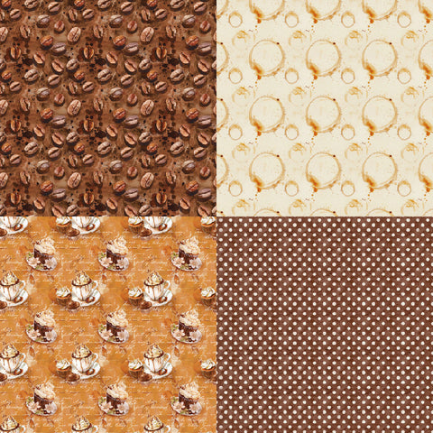 Inlovearts 24PCS 6" Mocha Stories Scrapbook & Cardstock Paper (Copy)