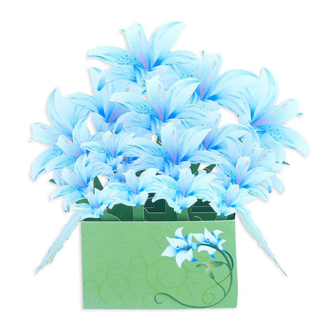3D Pop Up Lily Basket Greeting Card