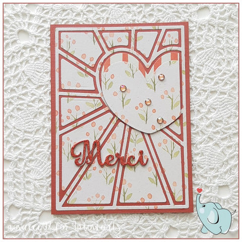 Inlovearts Combination of Heart and Lines Background Cutting Dies
