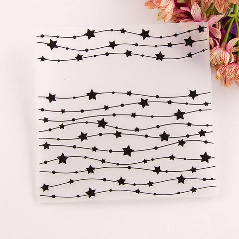 Series Of Stars Pattern Plastic Embossing Folder