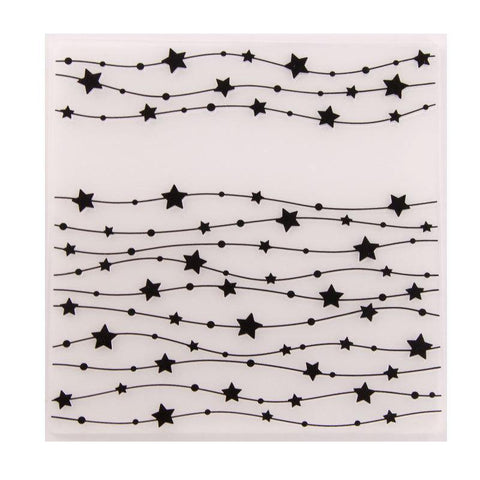 Series Of Stars Pattern Plastic Embossing Folder - Inlovearts