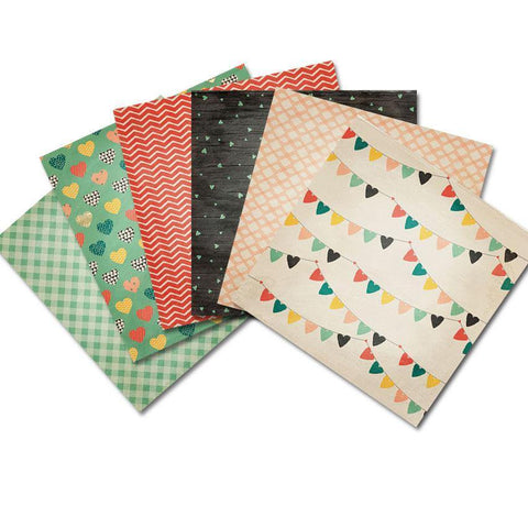 6-Inch Simple Love Stripe Decor Background Paper - Inlovearts