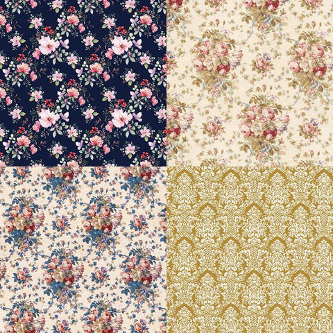 6-inch palace bouquet style decorative background paper 
