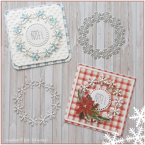 Inlovearts Snowflakes Circle Frame Metal Cutting Dies