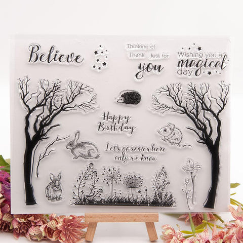 Inloveartshop Beautiful Starry Tree House Dies with Stamps
